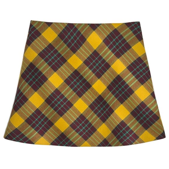 ZARA PLAID MINI SKIRT Y2K AUTUMN COLORS SMALL - Picture 4 of 8